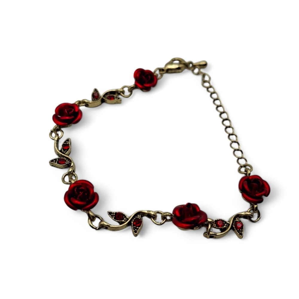 NWT Red Roses Bracelet - Picture 2 of 6